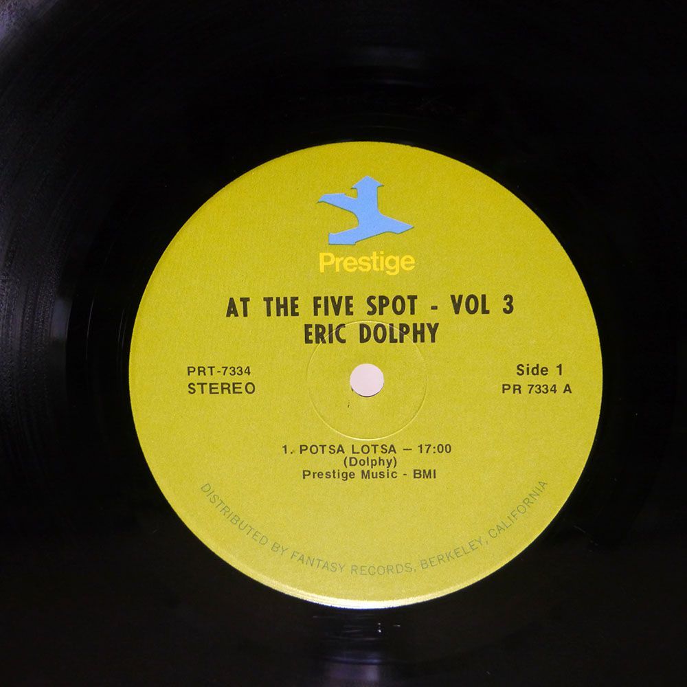 米 ERIC DOLPHY/MEMORIAL ALBUM RECORDED LIVE AT THE FIVE SPOT/PRESTIGE PRT7334 LP_画像2