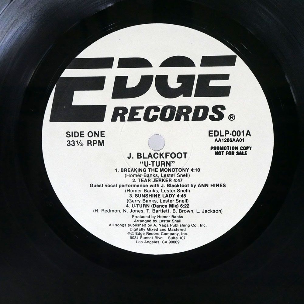 米 J.BLACKFOOT/U-TURN/EDGE EDLP001 LP_画像2