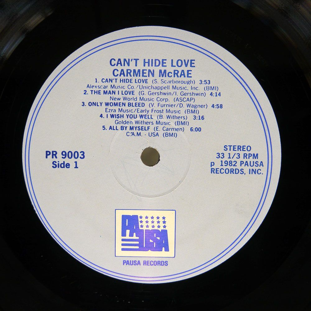 CARMEN MCRAE/CAN’T HIDE LOVE/PAUSA PR9003 LP_画像2