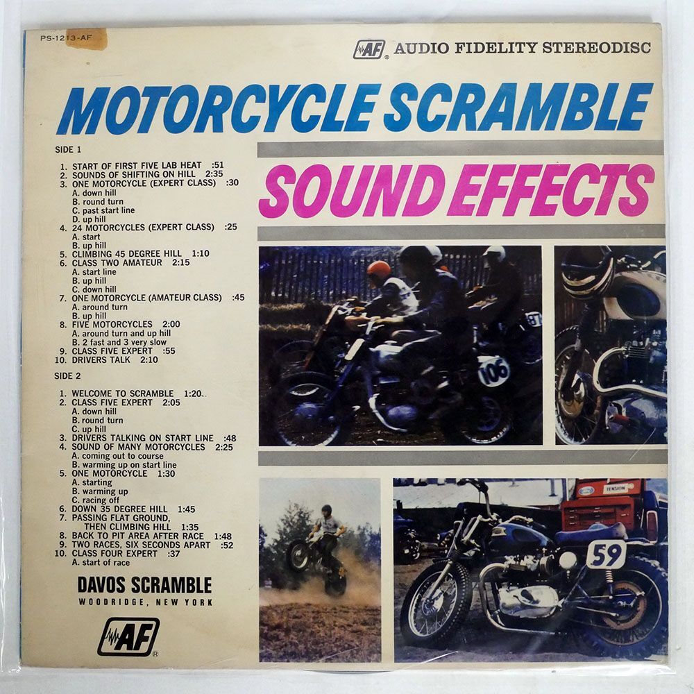 米 NO ARTIST/MOTORCYCLE SCRAMBLE SOUND EFFECTS/AUDIO FIDELITY PS1213AF LP_画像1