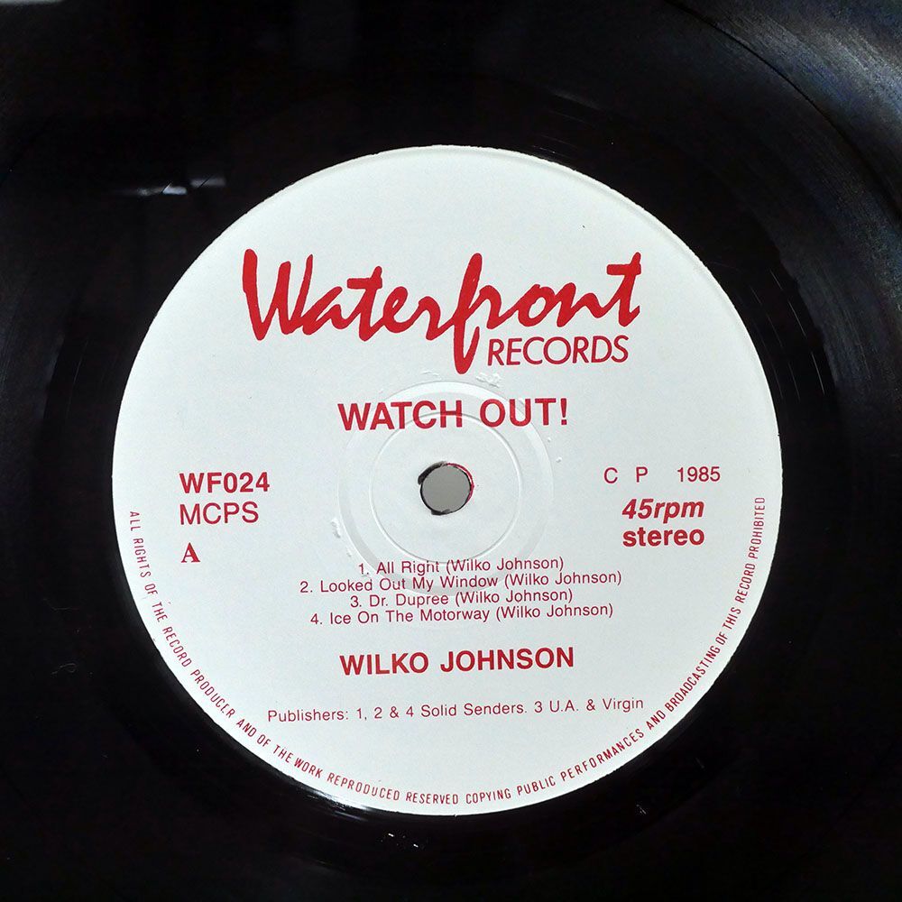 英 WILKO JOHNSON/WATCH OUT! (LIVE IN LONDON)/WATERFRONT WF024 LP_画像2