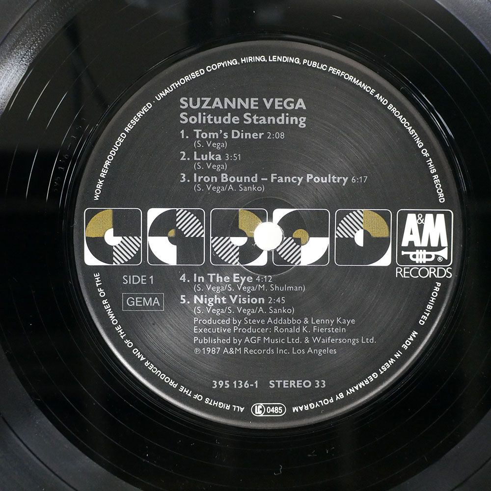 独 SUZANNE VEGA/SOLITUDE STANDING/A&M 3951361 LP_画像2