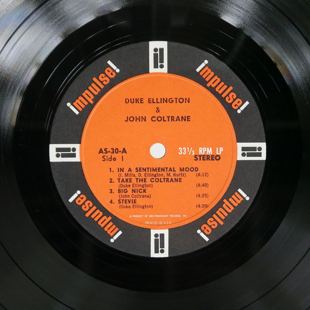 米 オレンジ DUKE ELLINGTON/& JOHN COLTRANE/IMPULSE AS30 LP_画像3