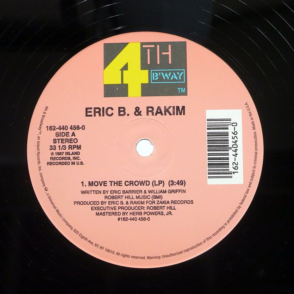 ERIC B & RAKIM/MOVE THE CROWD PAID IN FULL/4TH & BROADWAY 1624404560 12の画像1