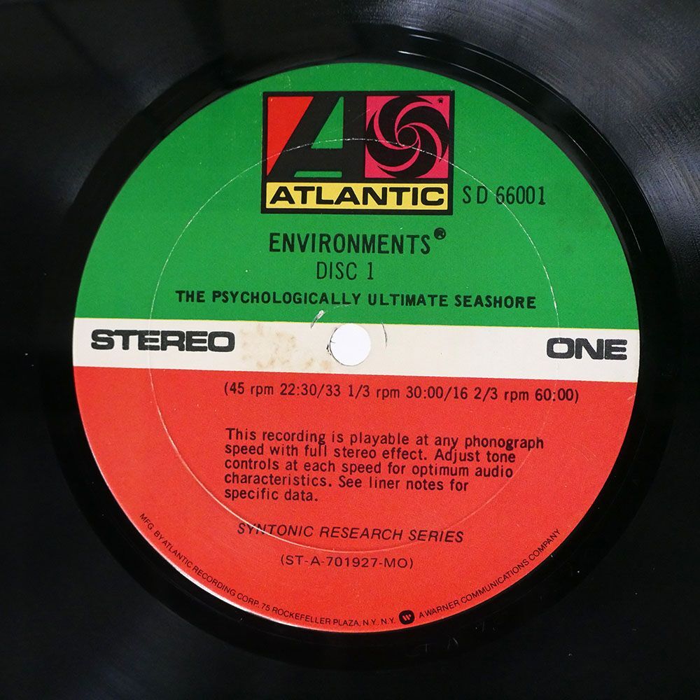 米 NO ARTIST/ENVIRONMENTS (TOTALLY NEW CONCEPTS IN SOUND - DISC 1)/SYNTONIC RESEARCH INC. SD66001 LPの画像2