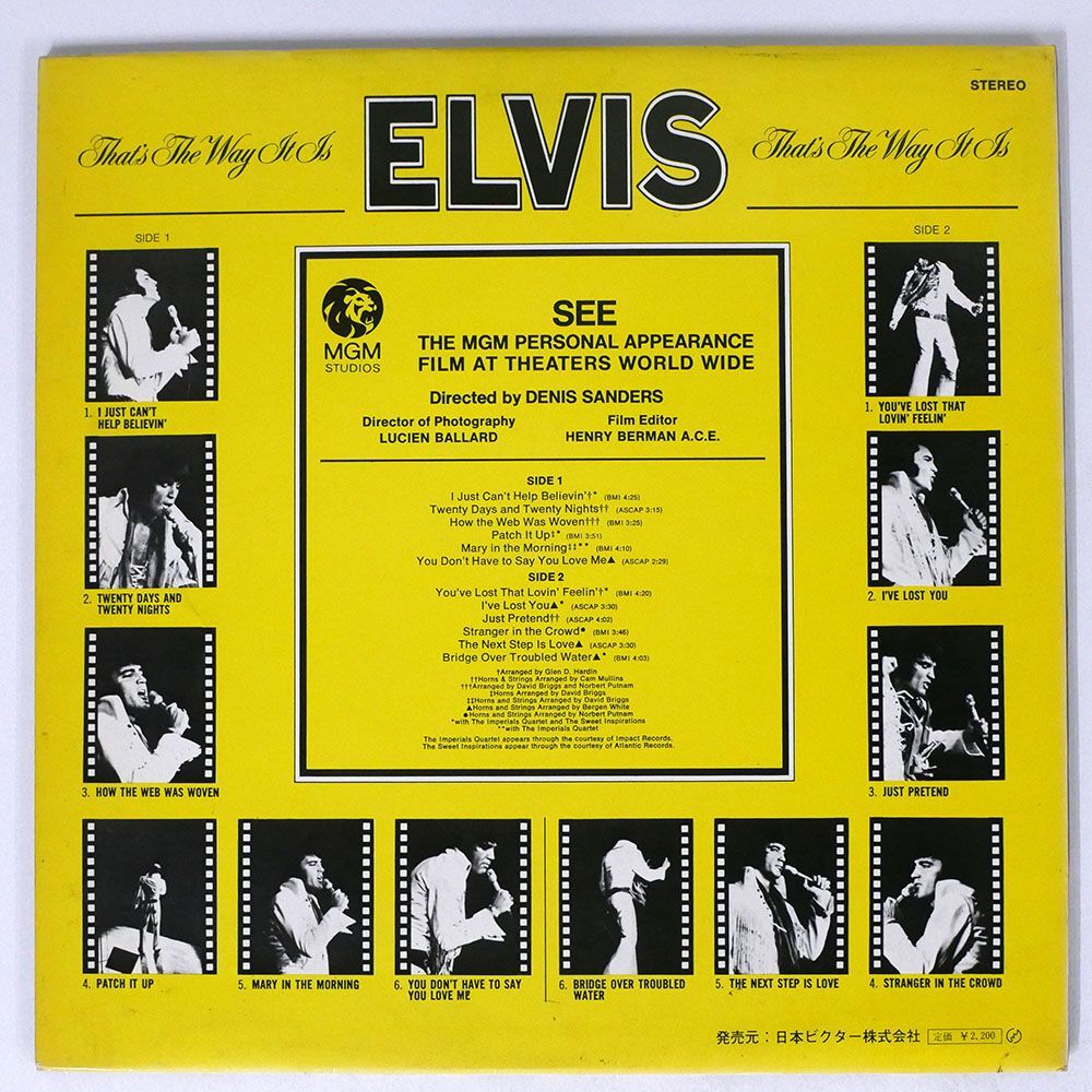 エルヴィス・プレスリー/ザッツ・ザ・ウェイ・イット・イズ/RCA SX61 LP_画像2