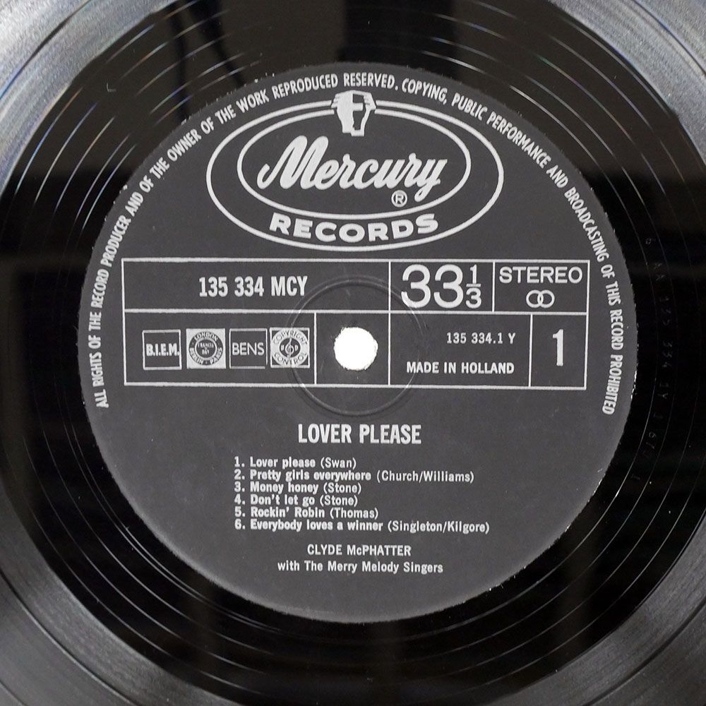 米 CLYDE MCPHATTER/LOVER, PLEASE/MERCURY SR60711 LPの画像2