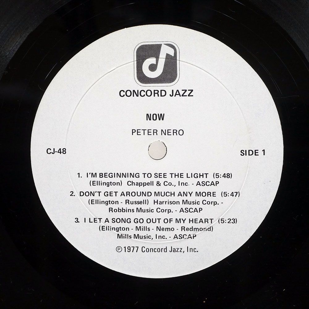 PETER NERO/NOW/CONCORD JAZZ CJ48 LP_画像2