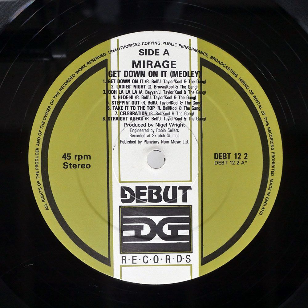 MIRAGE/GET DOWN ON IT (MEDLEY)/DEBUT EDGE DEBT122 12の画像2