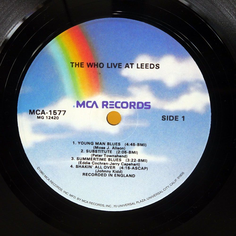 米 THE WHO/LIVE AT LEEDS/MCA MCA1577 LP_画像2