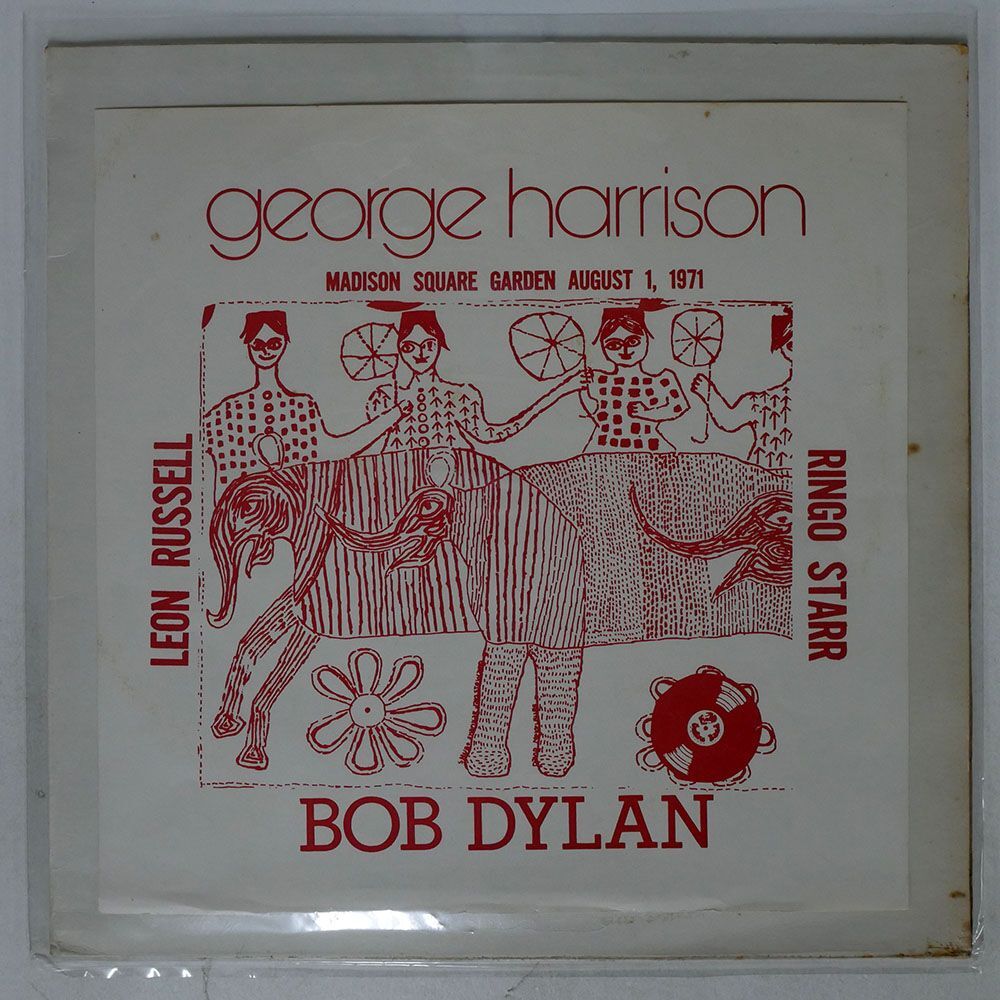 米 ブート GEORGE HARRISON, BOB DYLAN/MADISON SQUARE GARDEN AUGUST 1, 1971/BANGLA NONE LP_画像1