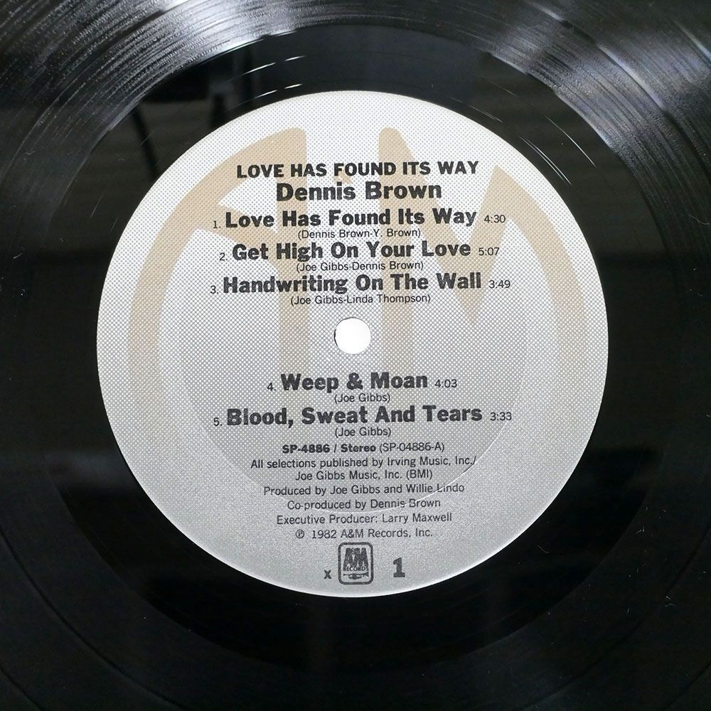 米 DENNIS BROWN/LOVE HAS FOUND ITS WAY/A&M SP4886 LPの画像2