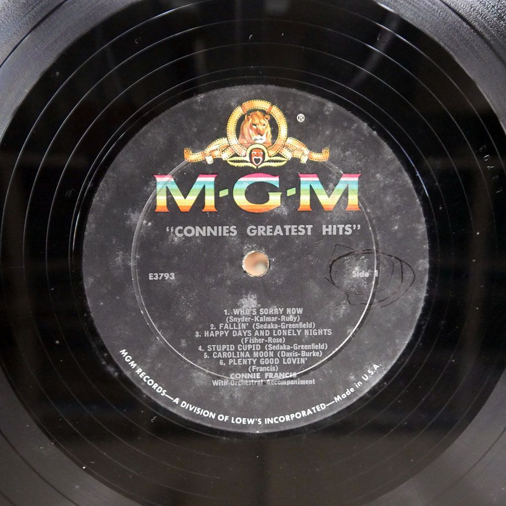 CONNIE FRANCIS/CONNIE’S GREATEST HITS/MGM E3793 LP_画像2