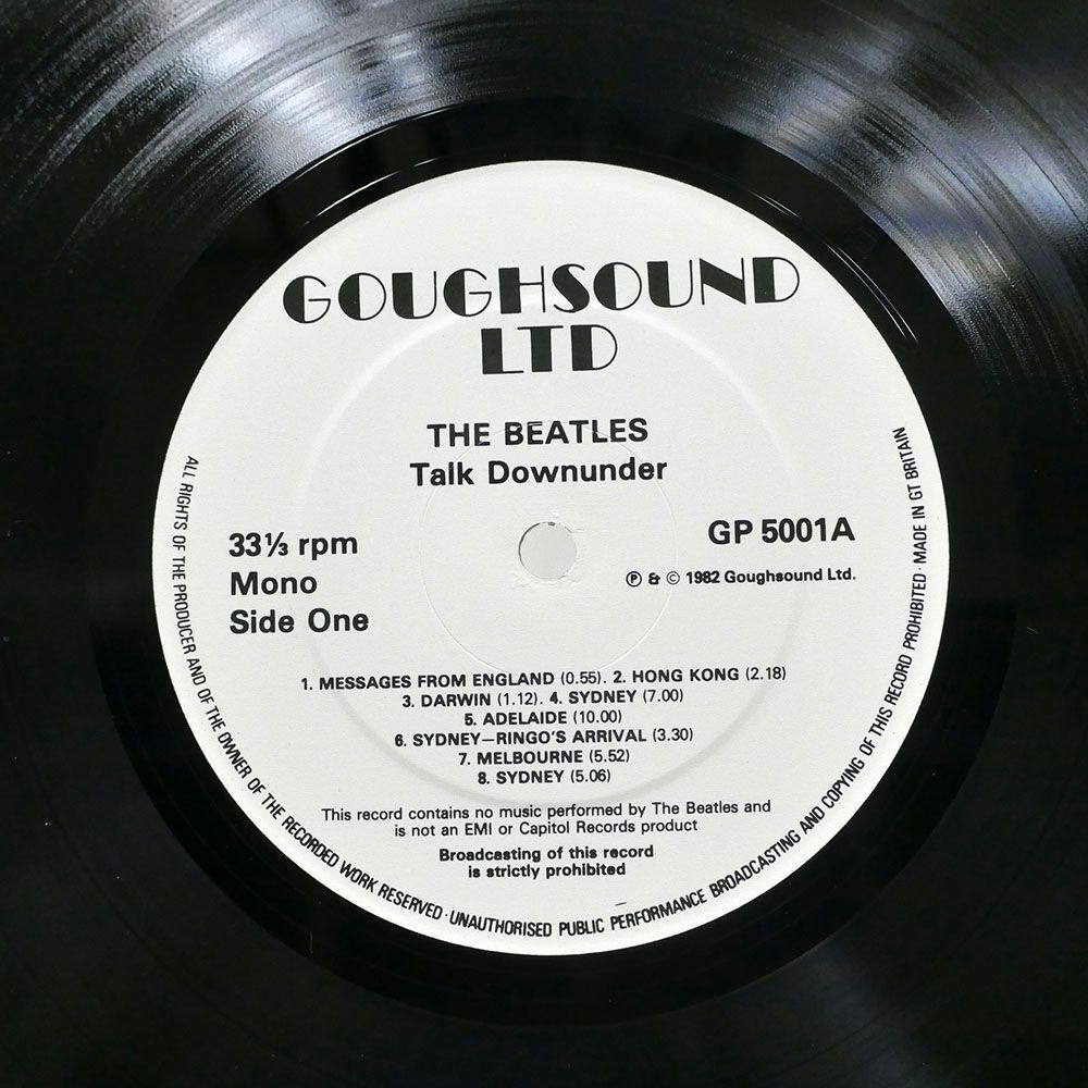 英 BEATLES/TALK DOWNUNDER/GOUGHSOUND LTD. GP5001 LP_画像2