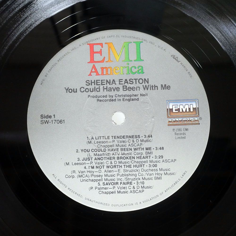SHEENA EASTON/YOU COULD HAVE BEEN WITH ME/EMI AMERICA SW17061 LP_画像2