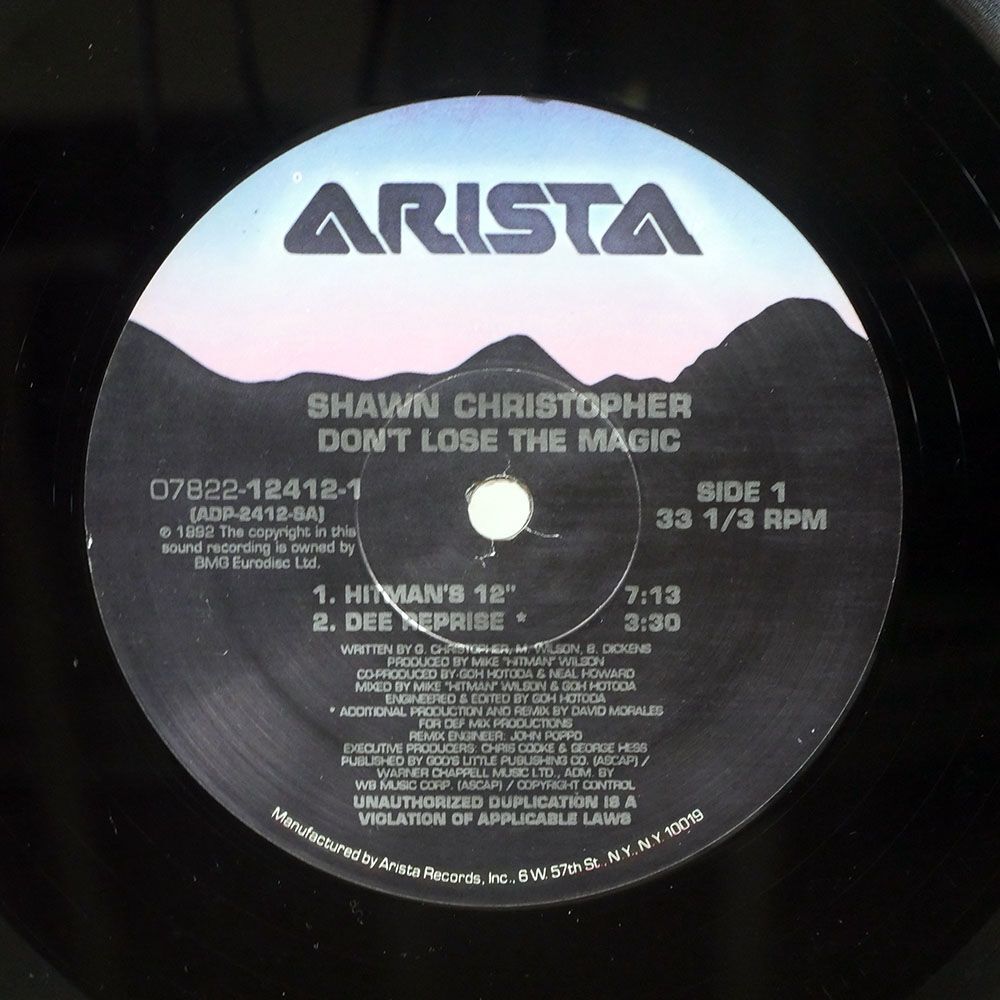 SHAWN CHRISTOPHER/DON’T LOSE THE MAGIC/ARISTA 07822124121 12の画像2