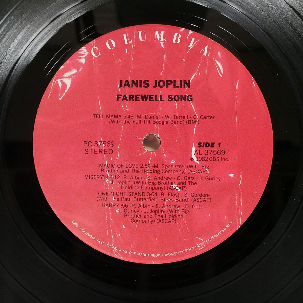 JANIS JOPLIN/FAREWELL SONG/COLUMBIA PC37569 LP_画像2