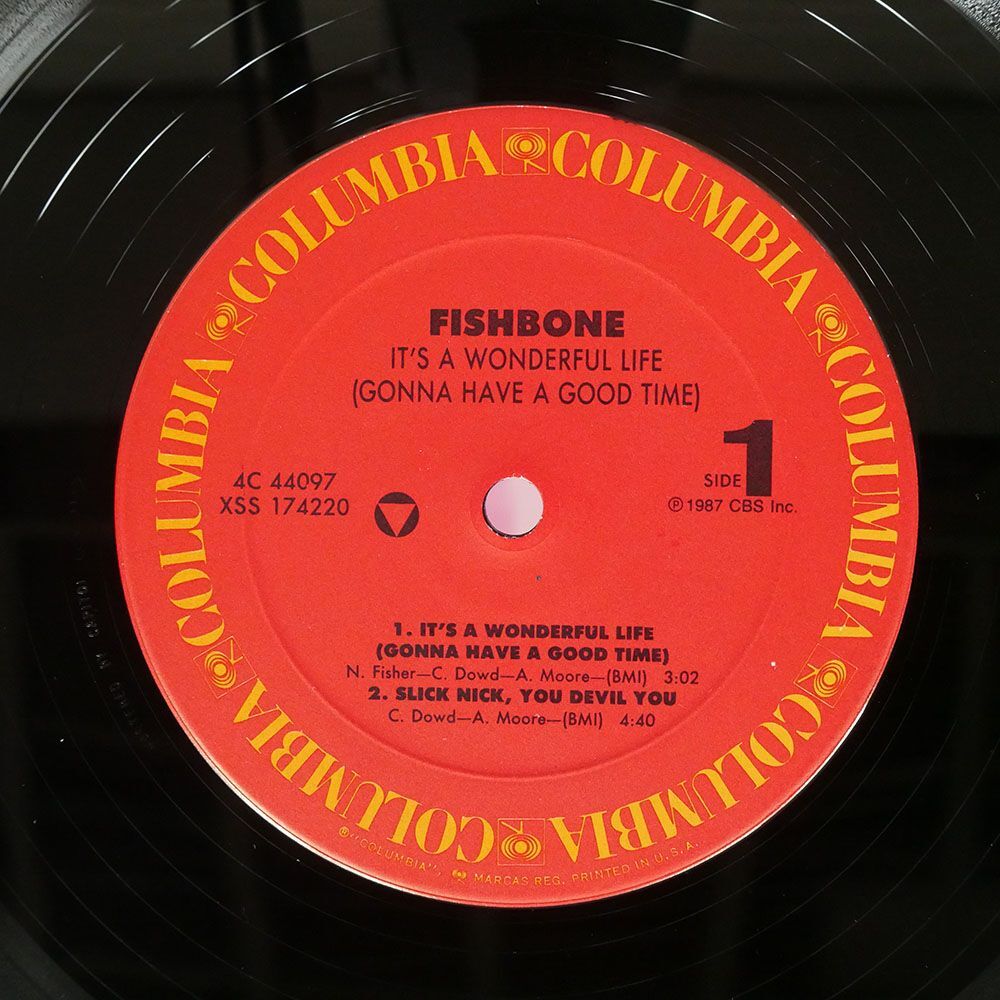 FISHBONE/IT’S A WONDERFUL LIFE (GONNA HAVE A GOOD TIME)/COLUMBIA 4C44097 12の画像2