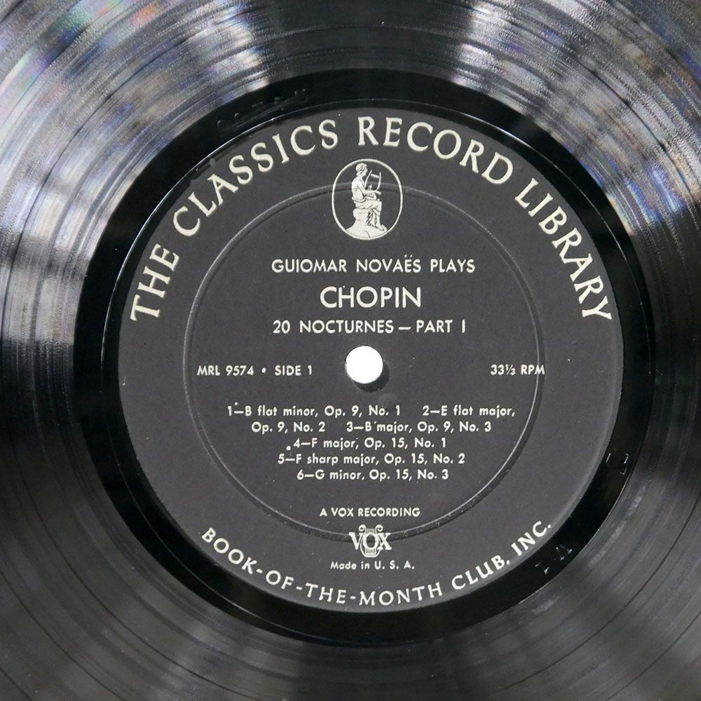 米 ギオマール・ノヴァエス/PLAYS CHOPIN/THE CLASSICS RECORD LIBRARY MRL9574 LPの画像2