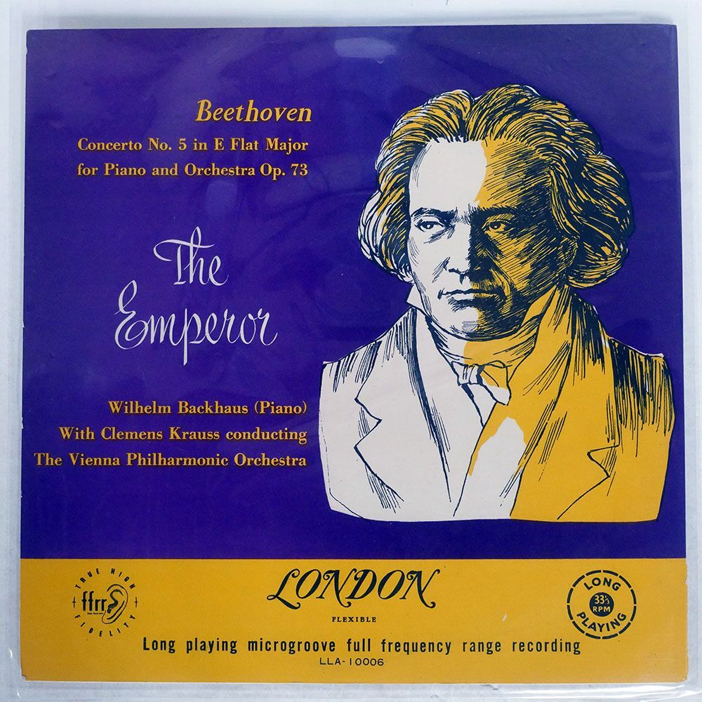 BACKHAUS/BEETHOVEN:CONCERTO NO.5 FOR PIANO AND ORCHESTRA/LONDON LLA10006 LPの画像1