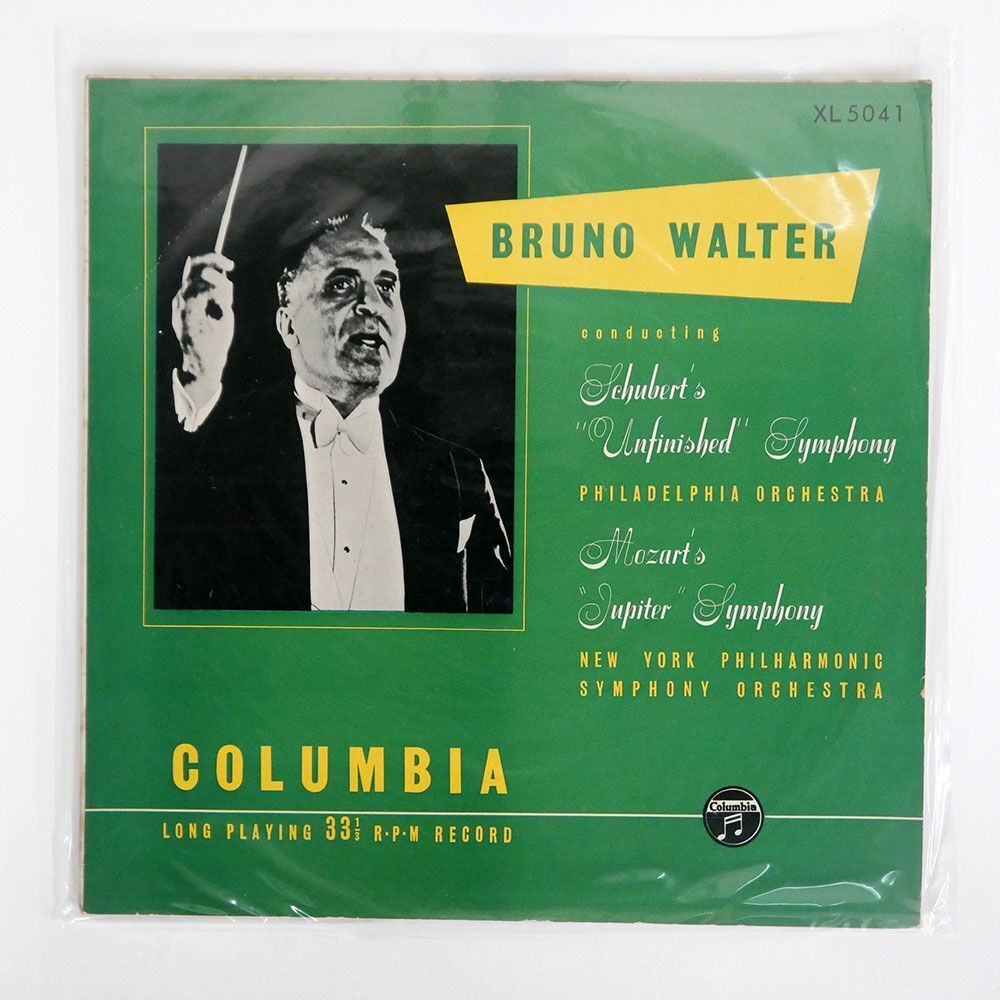 ブルーノ・ワルター/モーツァルト シューベルト シンフォニー NO.41,8/COLUMBIA XL5041 LP_画像1