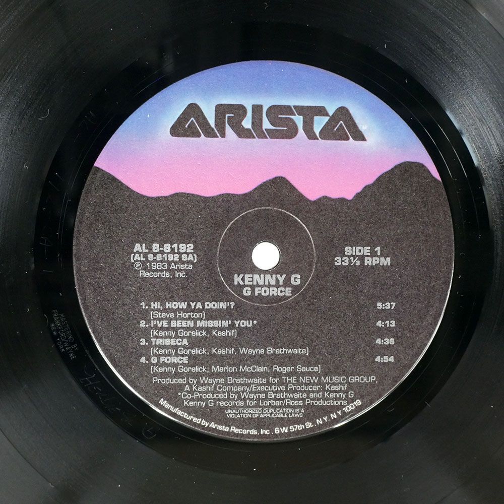 米 KENNY G/G FORCE/ARISTA AL88192 LPの画像2