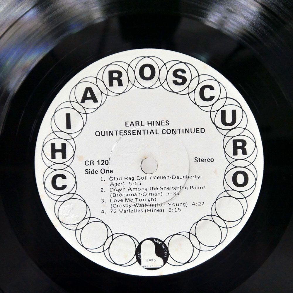 米 EARL HINES/QUINTESSENTIAL CONTINUED/CHIAROSCURO CR120 LPの画像2