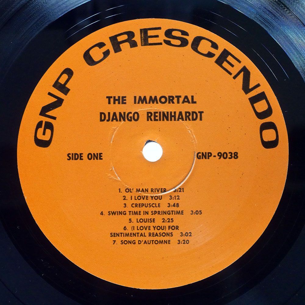 DJANGO REINHARDT/THE IMMORTAL/GNP CRESCENDO GNP9038 LPの画像2