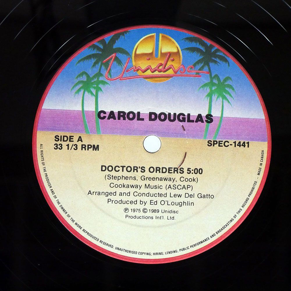 CAROL DOUGLAS/DOCTOR’S ORDERS / I WANT TO STAY WITH YOU/UNIDISC SPEC1441 12_画像2