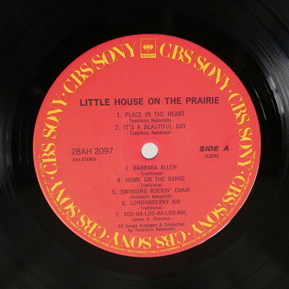 中西俊博/LITTLE HOUSE ON THE PRAIRIE/CBSSONY 28AH2097 LPの画像2