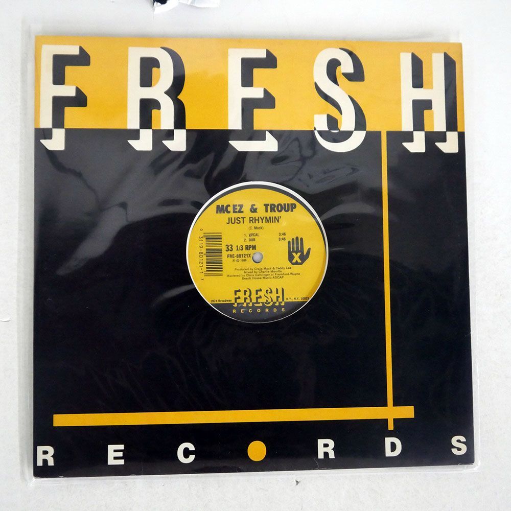 MC EZ & TROUP/JUST RHYMIN’ / GET RETARDED/FRESH FRE80121 12の画像1