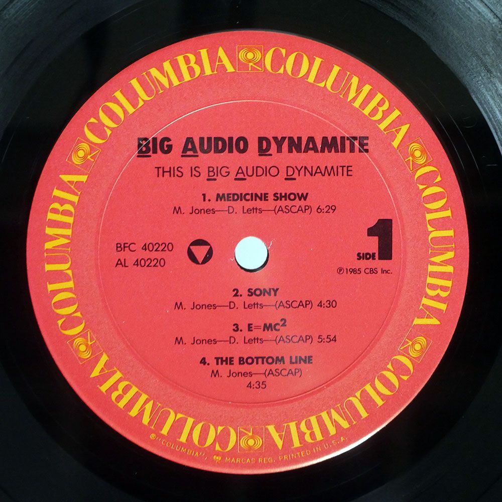 BIG AUDIO DYNAMITE/THIS IS/COLUMBIA BFC40220 LPの画像2