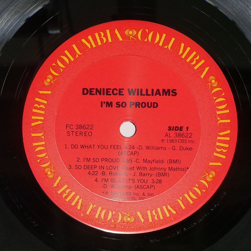 米 DENIECE WILLIAMS/I’M SO PROUD/COLUMBIA FC38622 LPの画像2