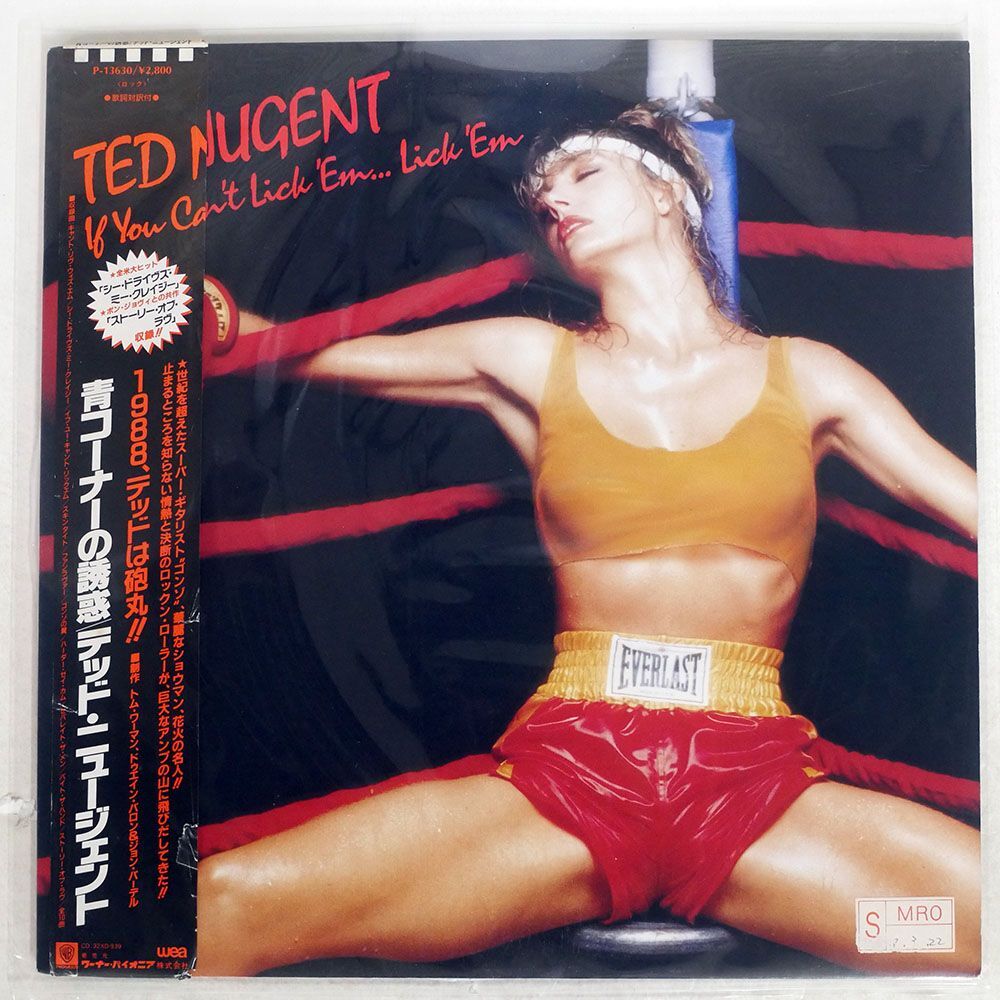 帯付き TED NUGENT/IF YOU CAN’T LICK ’EM...LICK ’EM/WEA P13630 LPの画像1