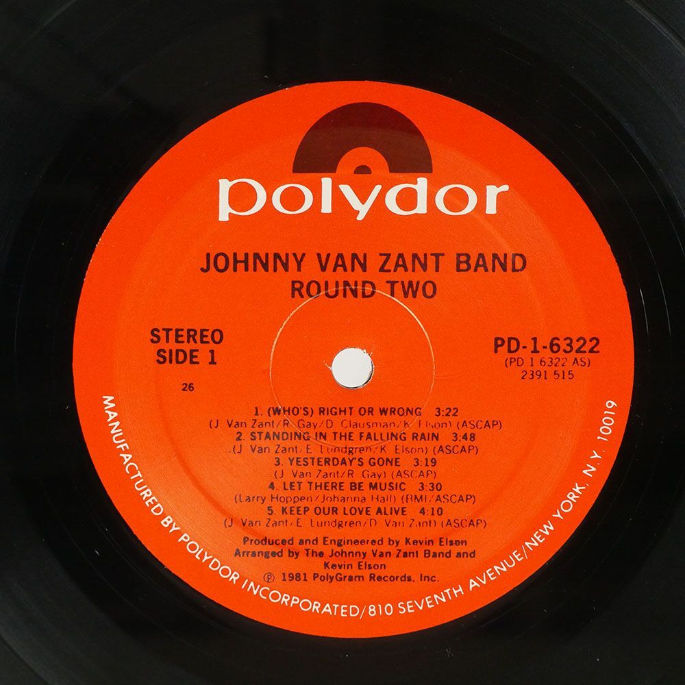 米 JOHNNY VAN ZANT BAND/ROUND TWO/POLYDOR PD16322 LP_画像2