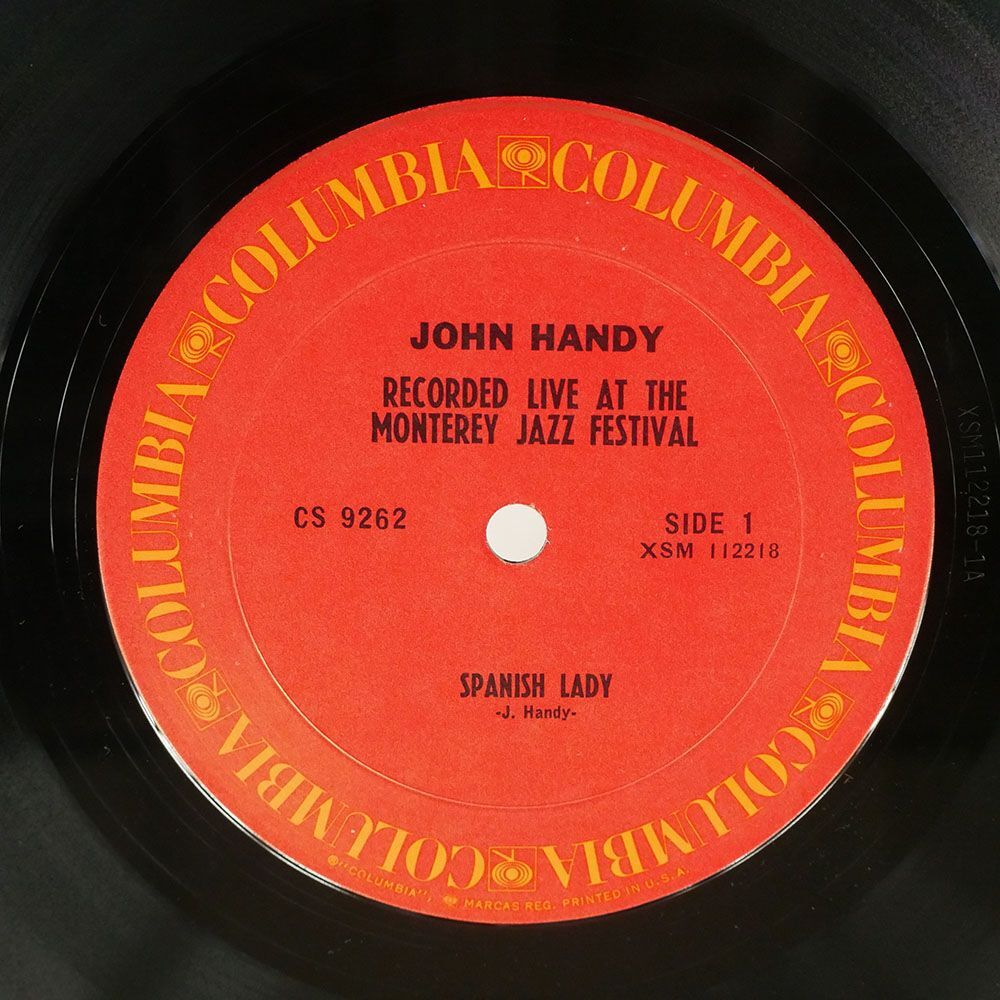 米 JOHN HANDY/RECORDED LIVE AT THE MONTEREY JAZZ FESTIVAL/COLUMBIA CL2462 LP_画像2