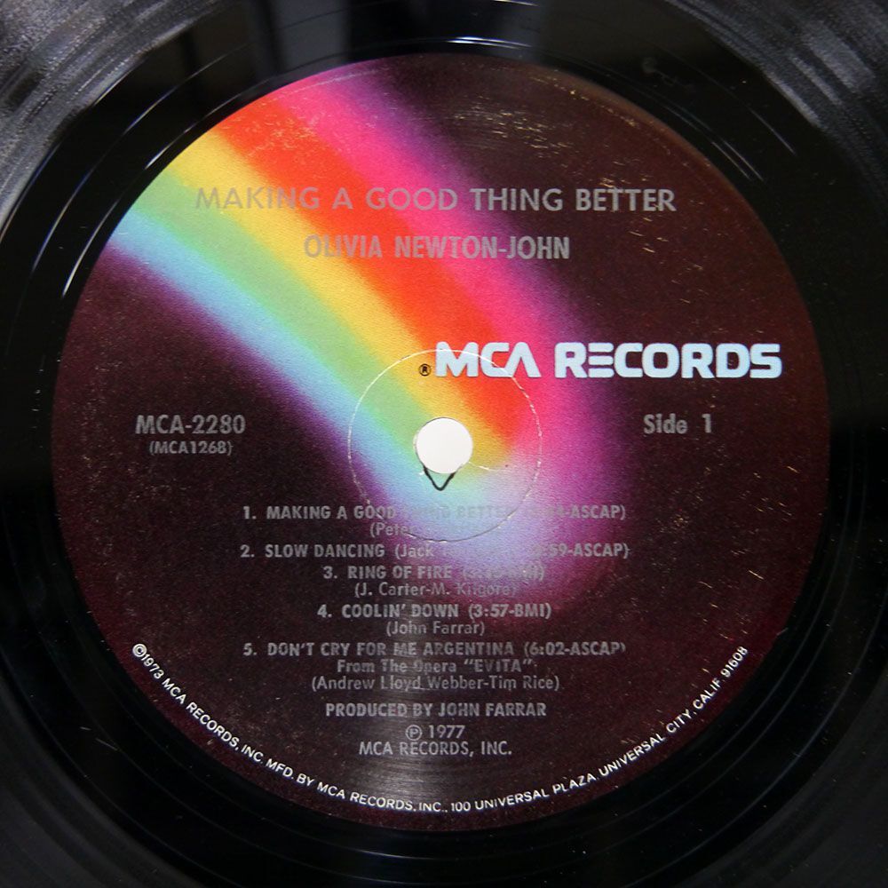 米 OLIVIA NEWTON JOHN/MAKING A GOOD THING BETTER/MCA MCA2280 LP_画像2