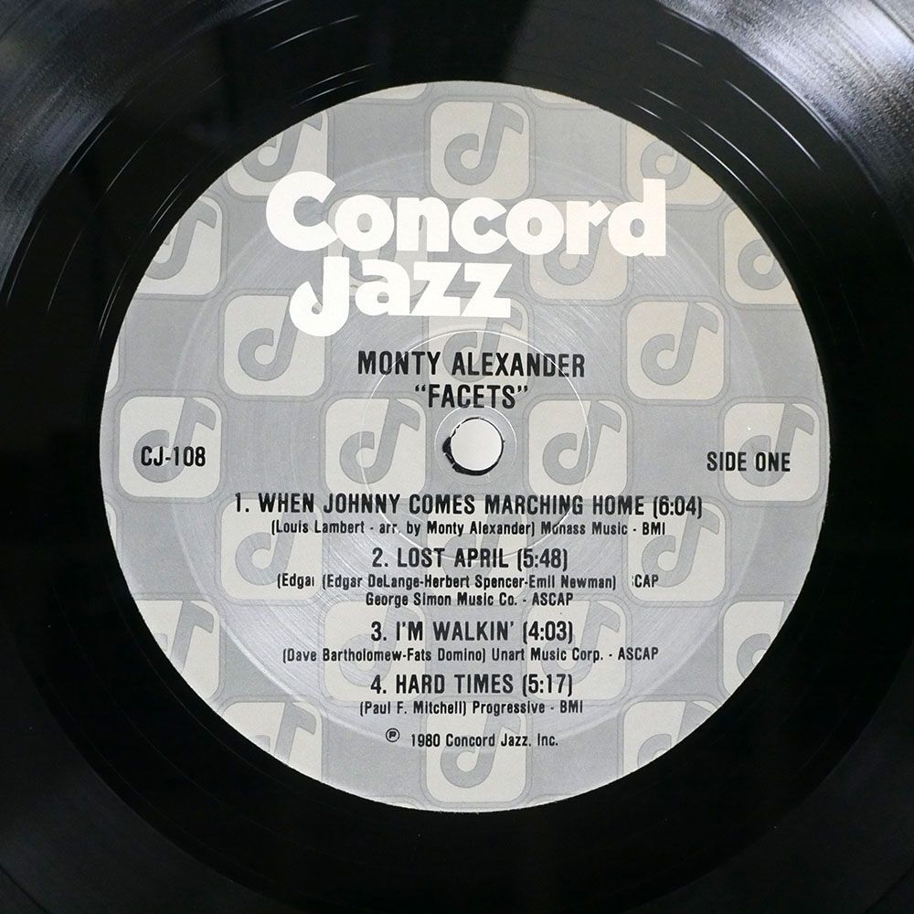 米 MONTY ALEXANDER/FACETS/CONCORD JAZZ CJ108 LP_画像2