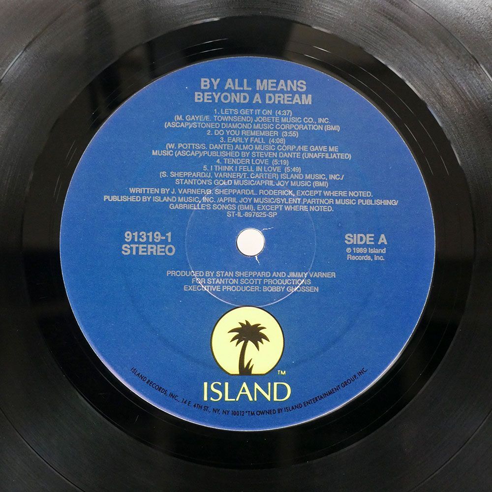 BY ALL MEANS/BEYOND A DREAM/ISLAND 913191 LPの画像2