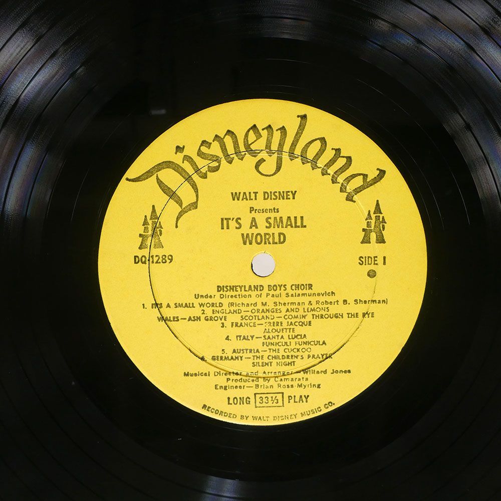 DISNEYLAND BOYS CHOIR/IT’S A SMALL WORLD/DISNEYLAND DQ1289 LPの画像2