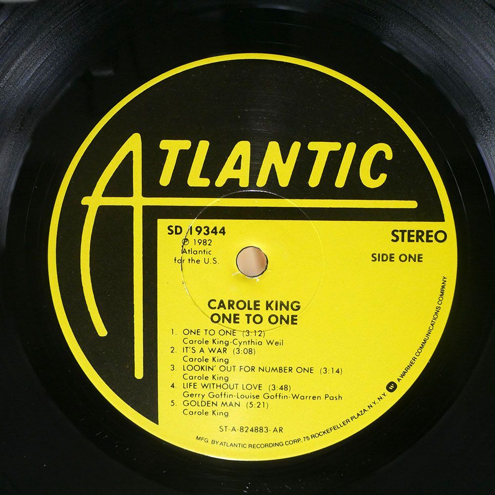 米 CAROLE KING/ONE TO ONE/ATLANTIC SD19344 LP_画像2