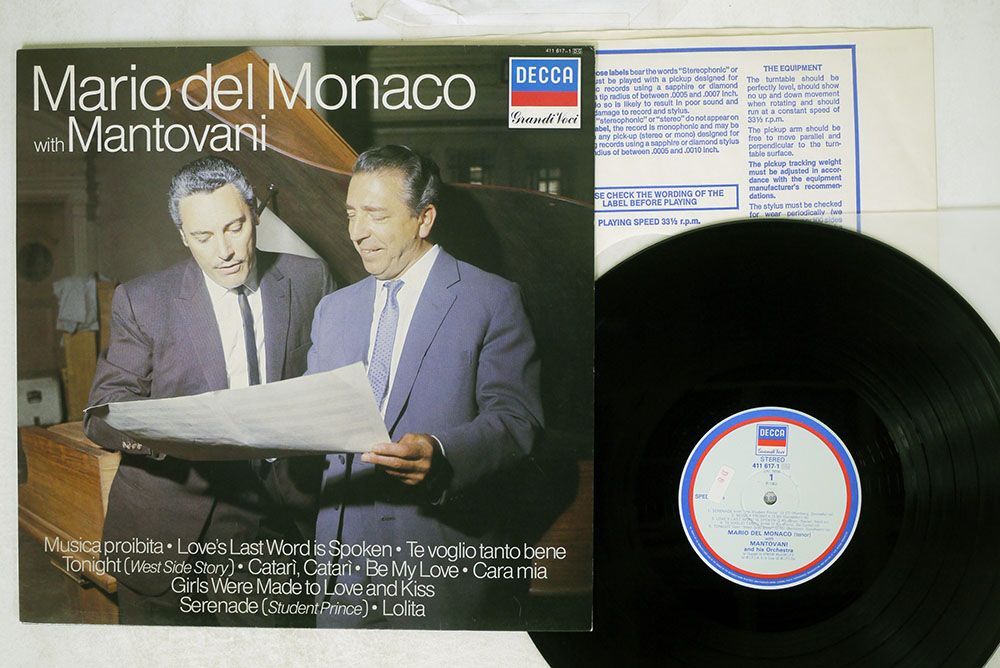 英 MARIA DEL MONACO/WITH MANTOVANI/DECCA 411 617-1 LPの画像1
