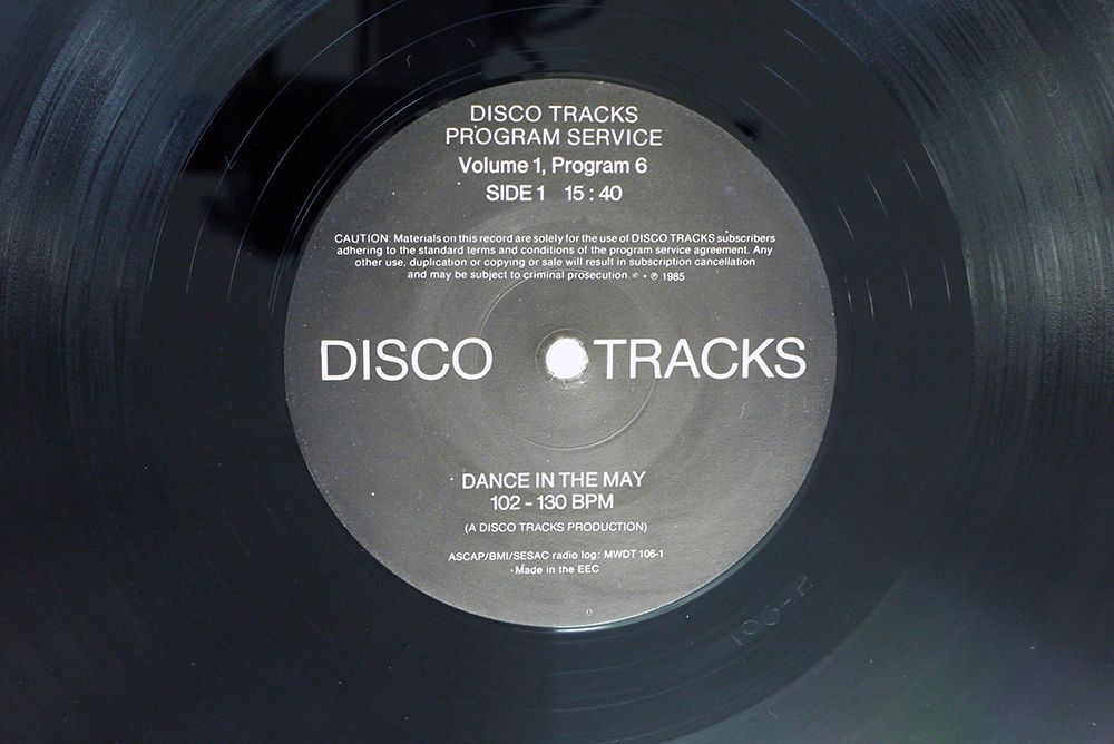 VARIOUS/VOLUME 1, PROGRAM 6/DISCO TRACKS PROGRAM SERVICE MWDT1061 12_画像1