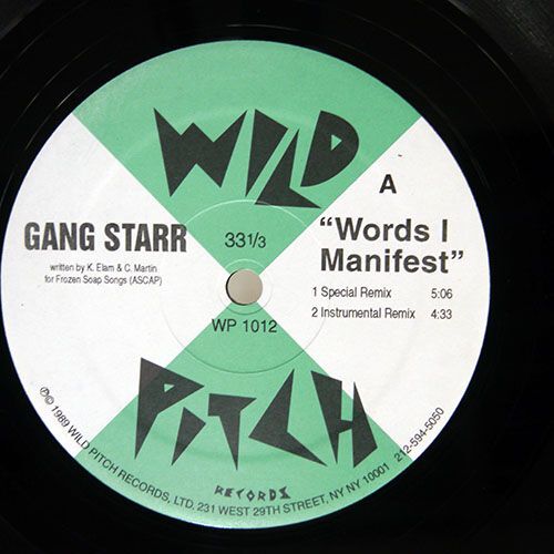 GANG STARR/WORDS I MANIFEST/WILD PITCH WP1012 12の画像2