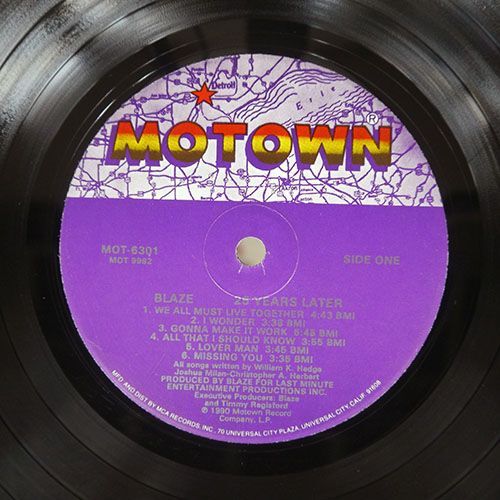 BLAZE!/25 YEARS LATER/MOTOWN MOT6301 LPの画像2