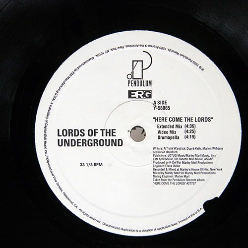 LORDS OF THE UNDERGROUND/HERE COME THE LORDS/PENDULUM Y58065 12_画像1