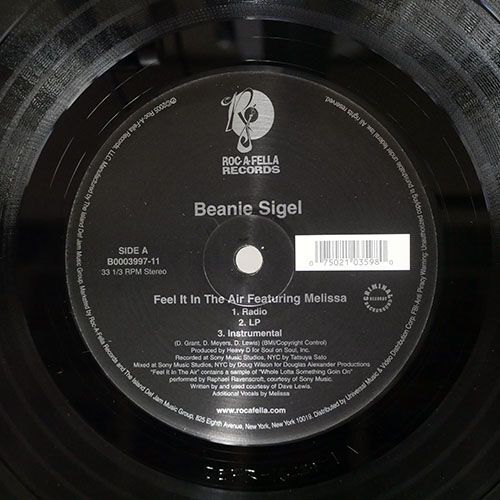 BEANIE SIGEL/FEEL IT IN THE AIR/ROC-A-FELLA B000399711 12の画像2