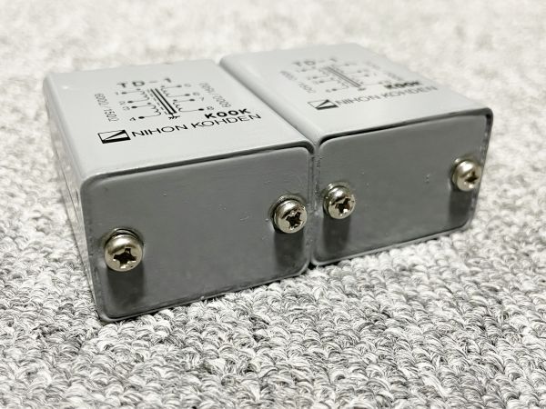 日本光電 NIHON KOHDEN TD-1 600Ω/150Ω ライントランス 2つセット 動作品 ④_画像4