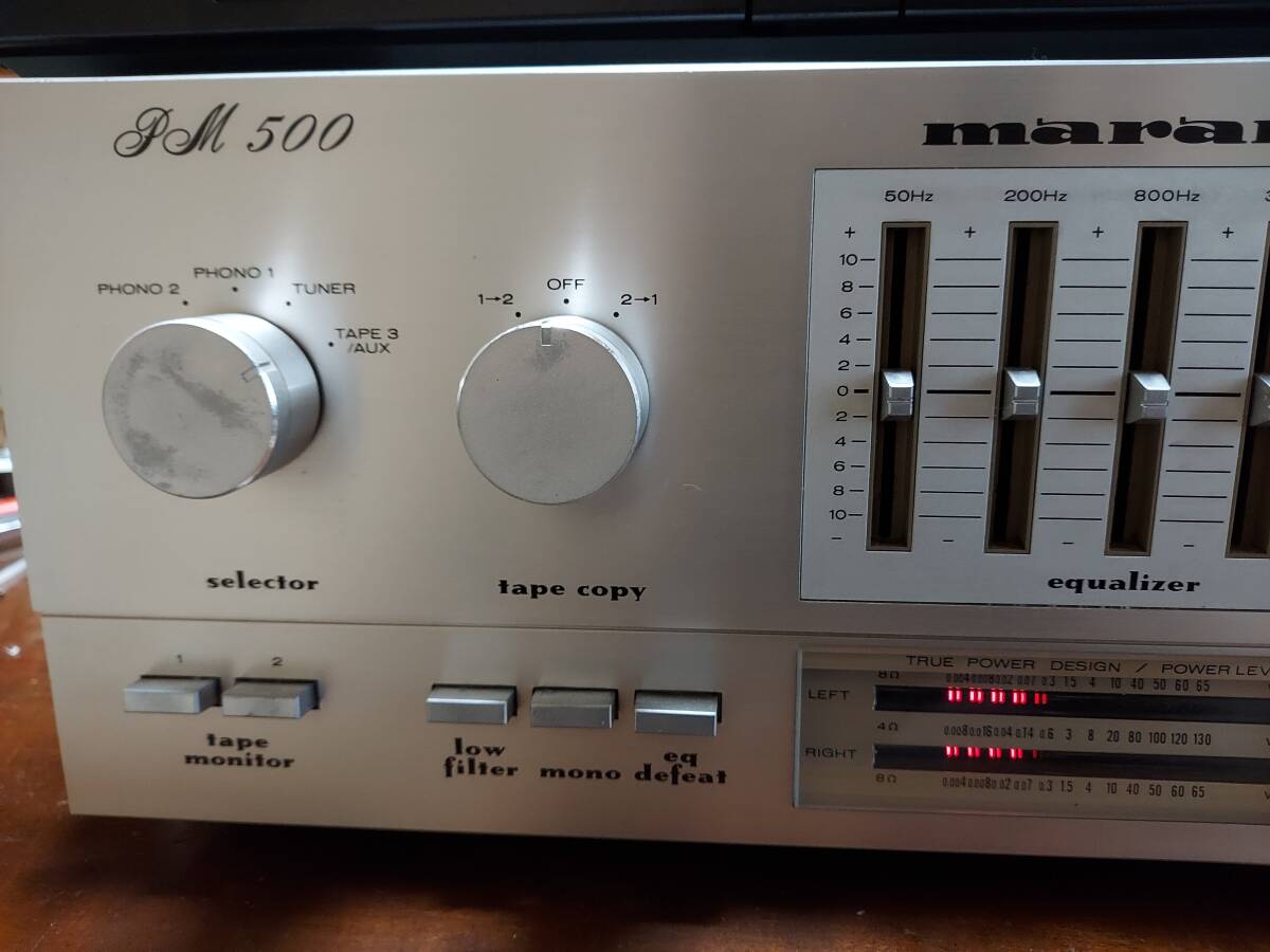 ☆彡 Marantz マランツ PM-500 CD,PHONO,TAPEで音出し確認。（動作品）の画像3