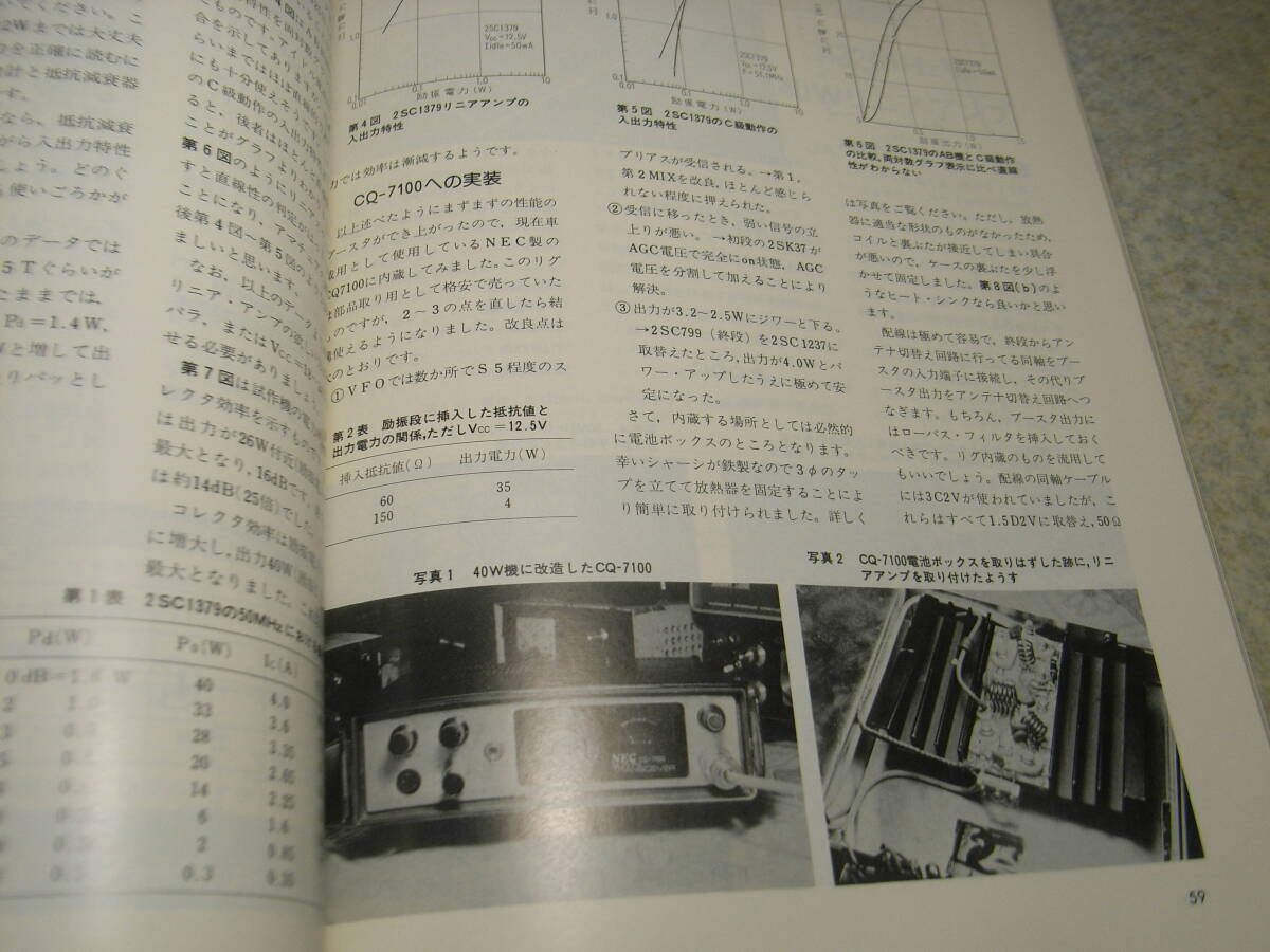 モービルハム 1979年11月号 特集＝50/430Mhz帯リニアアンプの製作 50Mhzトランシーバー/デジタルボルトメーター 自転車でモービルの画像4